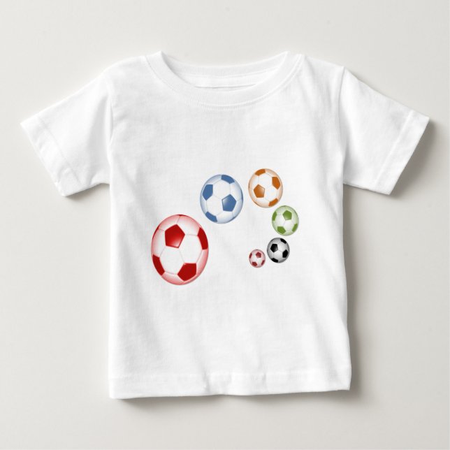 Camiseta De Bebé Juego de pelotas de fútbol (Anverso)