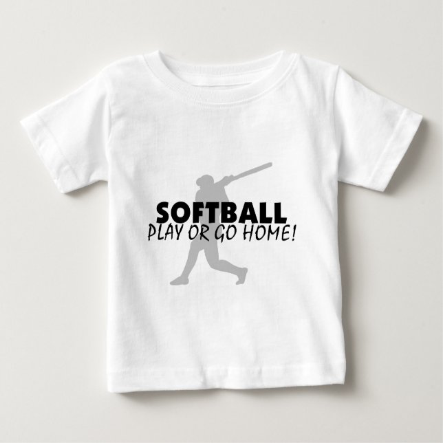 Camiseta De Bebé Juego de Softbol o vete a casa (Anverso)