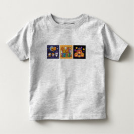Camiseta De Bebé Juego de vectores de caracteres de Halloween
