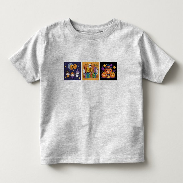 Camiseta De Bebé Juego de vectores de caracteres de Halloween (Anverso)