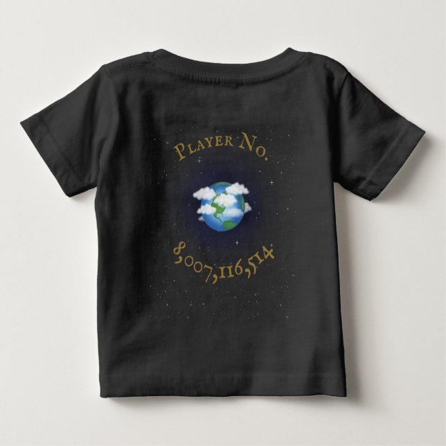 Camiseta De Bebé "Juego por Team Earth" en el Personalizado lateral (Reverso)