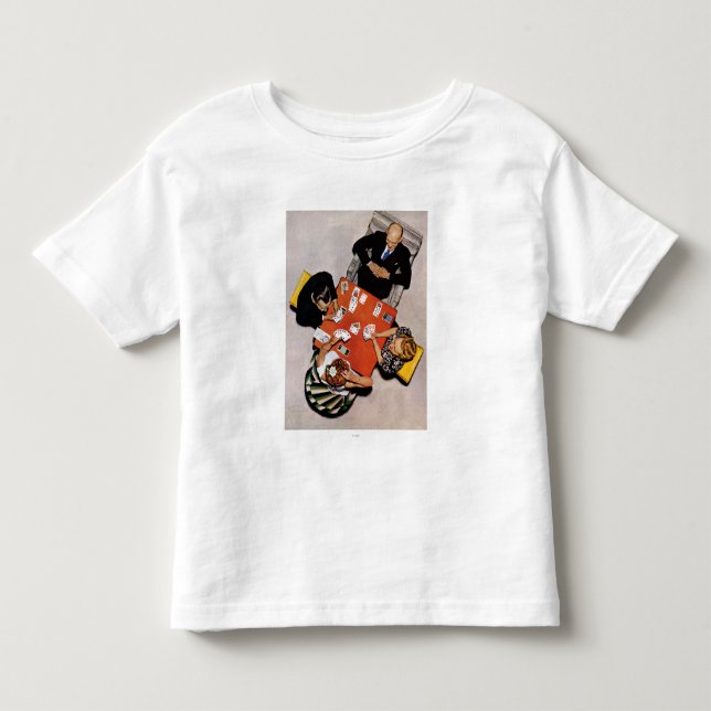 Camiseta De Bebé Juego puente de Norman Rockwell (Anverso)