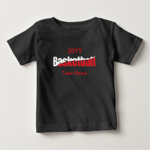 Camiseta De Bebé Jugador de Baloncesto Abstracto Swish - Arte de Pa