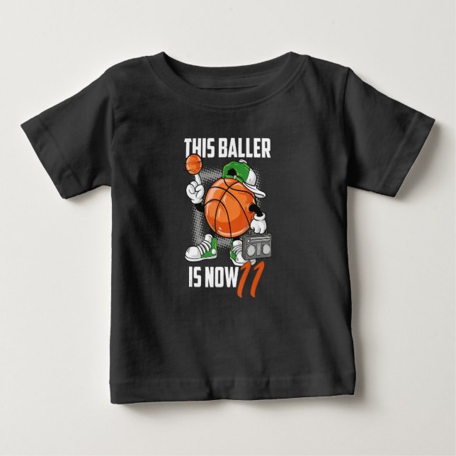Camiseta De Bebé Jugador de baloncesto con 11 años de antigüedad (Anverso)