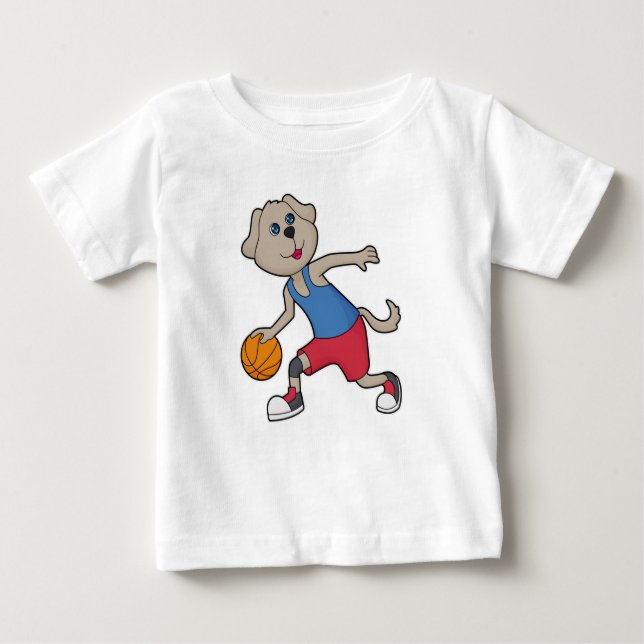 Camiseta De Bebé Jugador de baloncesto Dog (Anverso)
