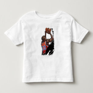 Camiseta De Bebé Jugador de básquet que celebra la bola
