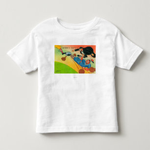 Camiseta De Bebé Jugador de béisbol que resbala hacia la base,