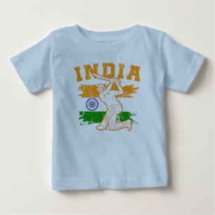 Camiseta De Bebé Jugador de Cricket de la India