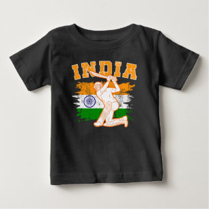 Camiseta De Bebé Jugador de críquet indio