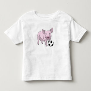 Camiseta De Bebé Jugador de fútbol de cerdo