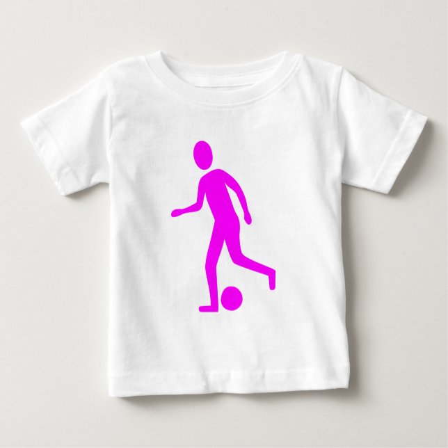 Camiseta De Bebé Jugador de fútbol - Magenta (Anverso)