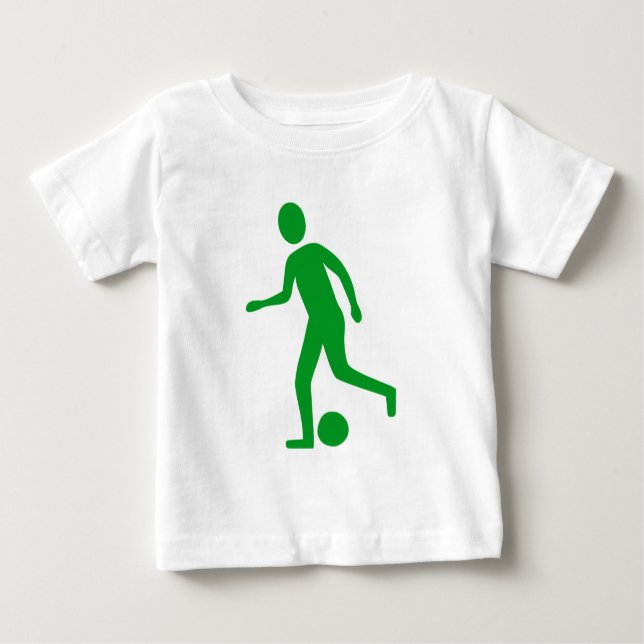 Camiseta De Bebé Jugador de fútbol - Verde de hierba (Anverso)
