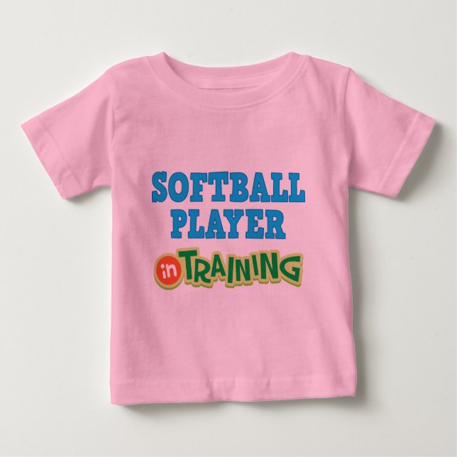 Camiseta De Bebé Jugador de softball en el entrenamiento (futuro) (Anverso)