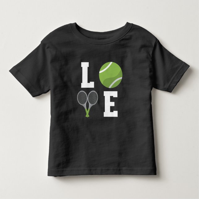 Camiseta De Bebé Jugador de tenis con bolas y raquetas (Anverso)