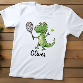 Camiseta De Bebé Jugador de Tenis T-Rex Adorable Personalizado