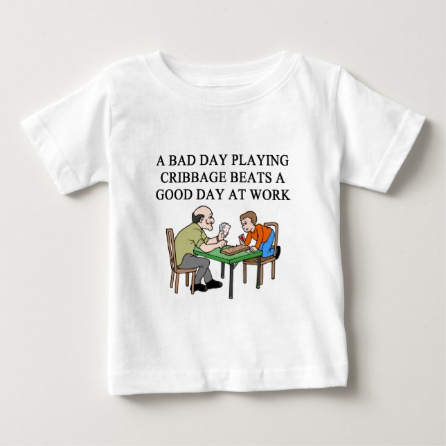 Camiseta De Bebé jugador del juego del cribbage (Anverso)