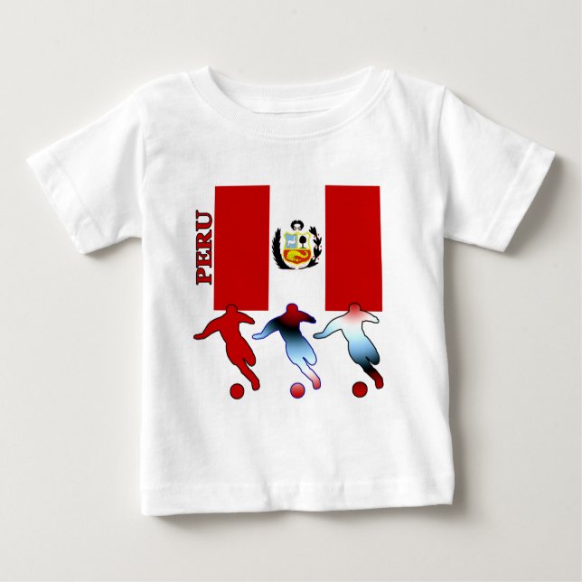 Camiseta De Bebé Jugadores de fútbol peruanos (Anverso)