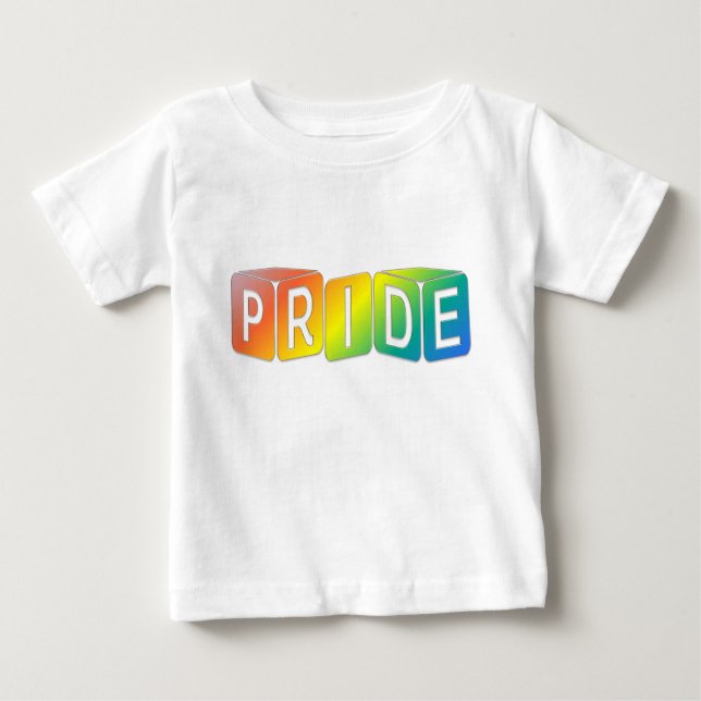 Camiseta De Bebé Jugar cubos Diseño de arcoíris Orgullo (Anverso)