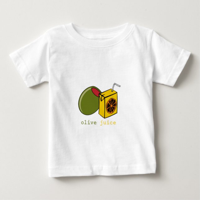 Camiseta De Bebé Jugo verde oliva (Anverso)