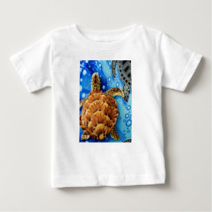 Camiseta De Bebé Juguete anaranjado de la felpa de la tortuga de