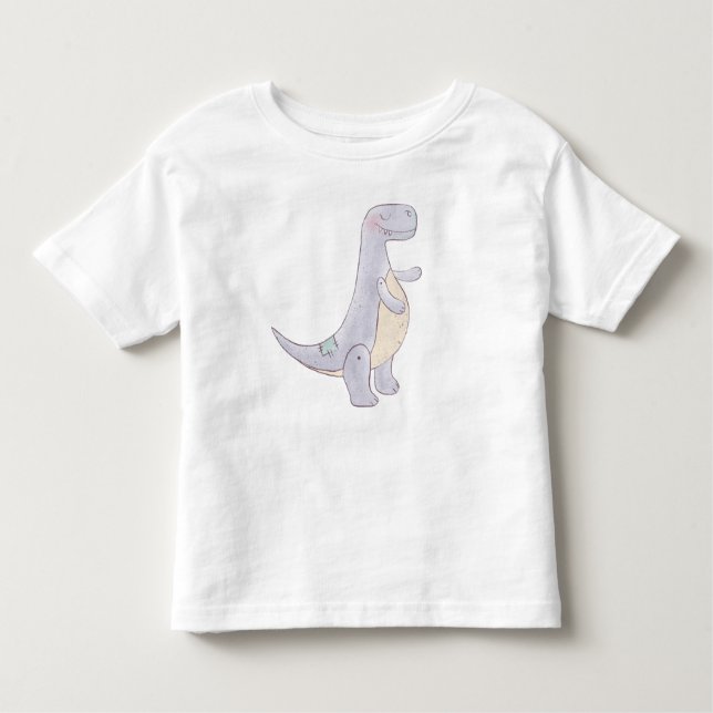 Camiseta De Bebé Juguete de Dinosaurio Tírannosauro Gris (Anverso)