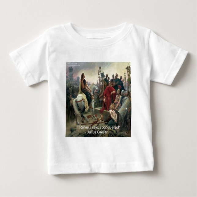 Camiseta De Bebé Julio César Llegué Vi Conquisté (Anverso)