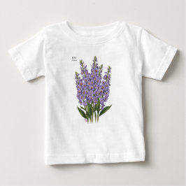 Camiseta De Bebé Julio Larkspur Bloom - Regalo de cumpleaños person
