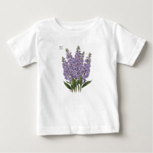 Camiseta De Bebé Julio Larkspur Bloom - Regalo de cumpleaños person
