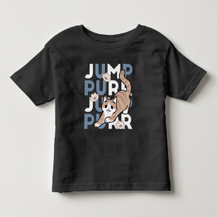 Camiseta De Bebé Jump Purr Jump: Playful Cat Design con arte divert