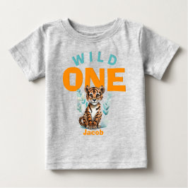 Camiseta De Bebé Junglep de primer cumpleaños del WILD ONE