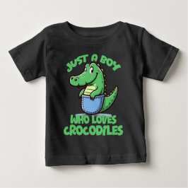 Camiseta De Bebé Just A Boy Who Loves Crocodiles