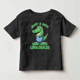 Camiseta De Bebé Just A Boy Who Loves Crocodiles