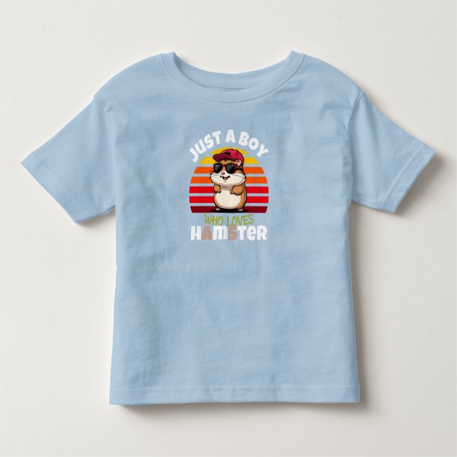Camiseta De Bebé Just a Boy who loves Hamsters (Anverso)