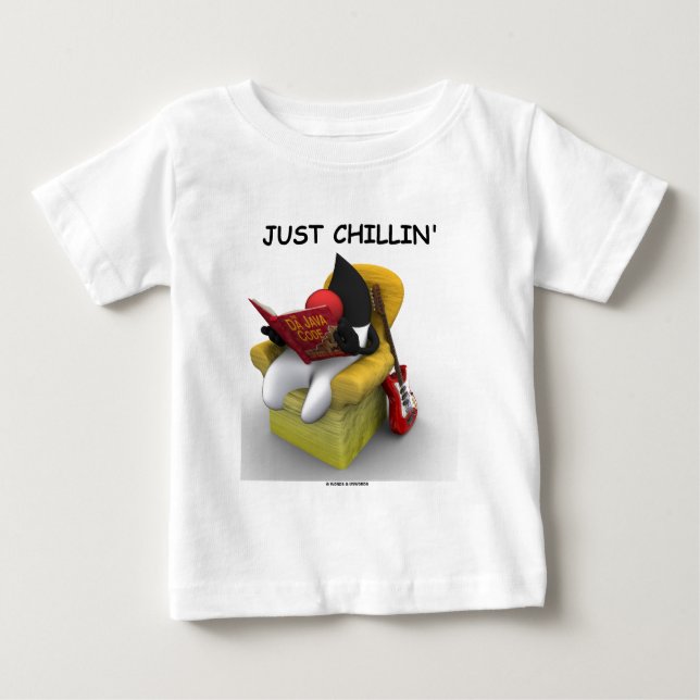 Camiseta De Bebé Just Chillin' (Carácter mascota Java Duke) (Anverso)