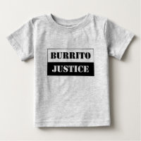 justicia de burrito de bebé (negro sobre fondo de 