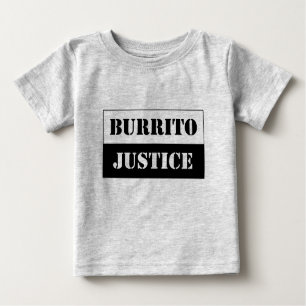 Camiseta De Bebé justicia del burrito del bebé (negro en fondo