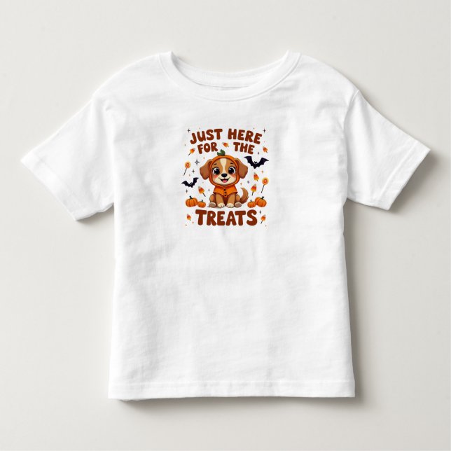 Camiseta De Bebé Justo Aquí Para Las Tetas De Halloween (Anverso)
