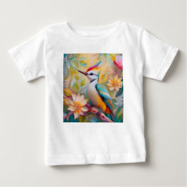 Camiseta De Bebé Juvenil Rainbow Woodpecefer Fantasy Bird