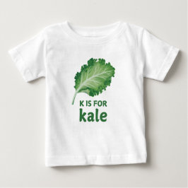 Camiseta De Bebé K es para KALE Green Veggie Alphabet K