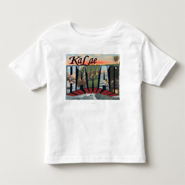 Camiseta De Bebé Ka Lae, letra ScenesKa Lae, HI de HawaiiLarge (Anverso)