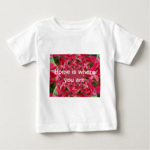 Camiseta De Bebé Kaleidoscope de Crimson: Arte de flores con leche
