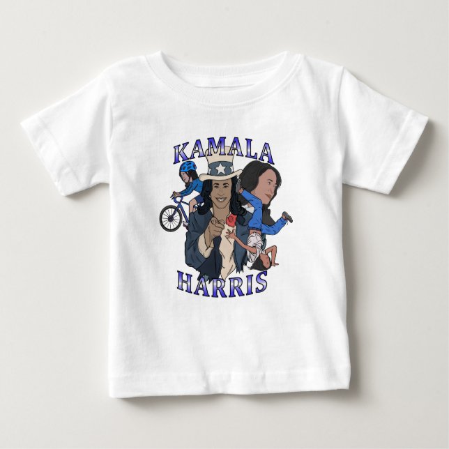 Camiseta De Bebé Kamala Harris Bootleg Rap Style (Anverso)