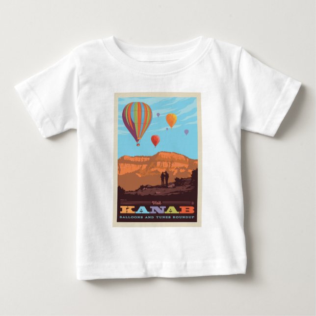 Camiseta De Bebé Kanab, Utah | Globos Y Tunes (Anverso)