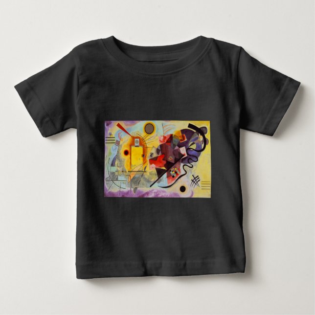 Camiseta De Bebé Kandinsky Amarillo Rojo Azul (Anverso)
