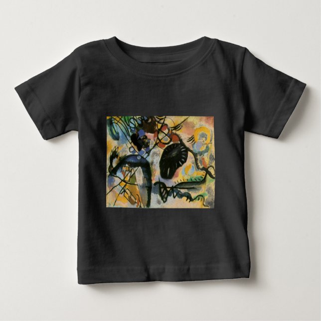 Camiseta De Bebé Kandinsky Black Spot Resumen de arte (Anverso)