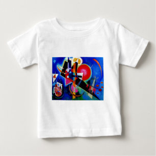 Camiseta De Bebé Kandinsky en Azul Pintura Abstracta