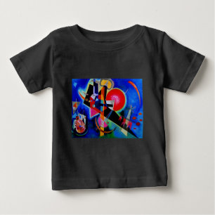 Camiseta De Bebé Kandinsky en Azul Pintura Abstracta