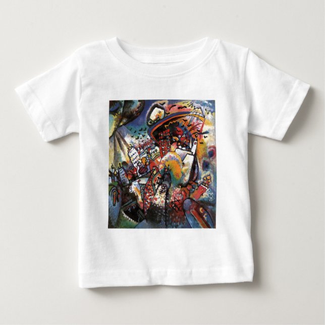 Camiseta De Bebé Kandinsky Moscú I Cityscape Resumen Pintura (Anverso)