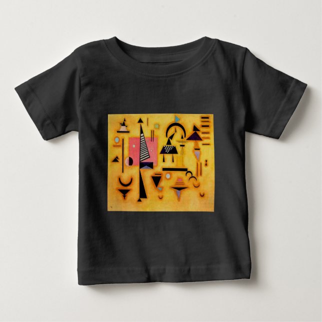 Camiseta De Bebé Kandinsky Resumen Formas Geométricas Rosa Decisiva (Anverso)