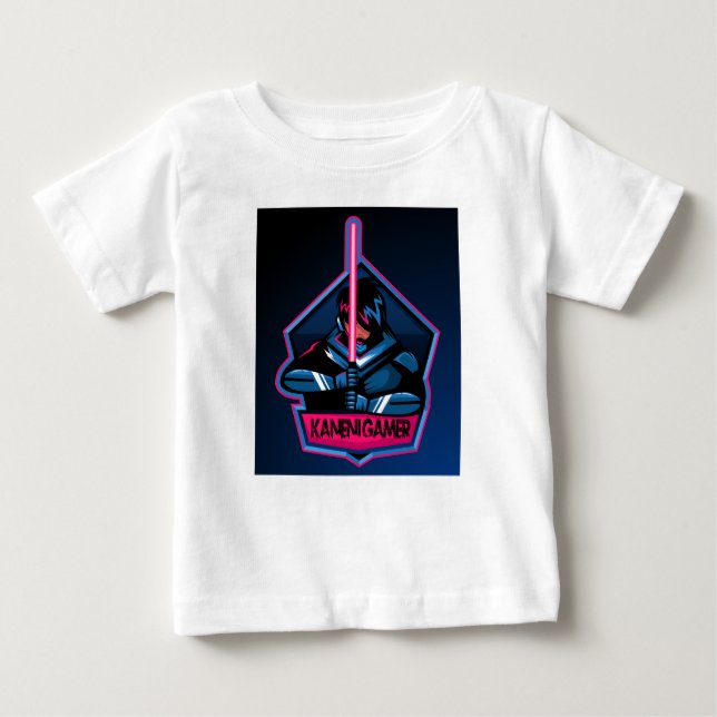 Camiseta De Bebé KANENI GAMER jugando juegos increíbles (Anverso)